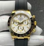 Noob Factory 1:1 4130 Rolex Daytona Oysterflex Strap White Face 40mm